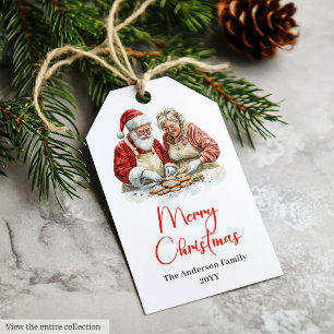 Festliche Weihnachtsmann-Klassik Rot-Weiße Geschen Geschenkanhänger