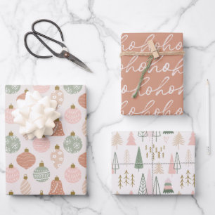 Festliche Weihnachtspapierbögen Geschenkpapier Set