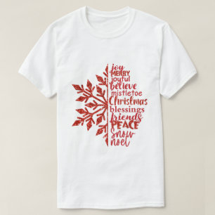 Festliche Weihnachtsschneeflocke T-Shirt