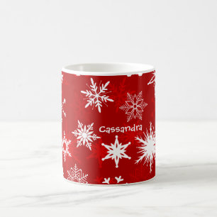 Festliche Weihnachtsschneeflocken Tasse