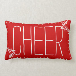 Festliche Weihnachtsschrei Red White Winter Kissen