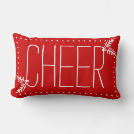 Festliche Weihnachtsschrei Red White Winter Kissen