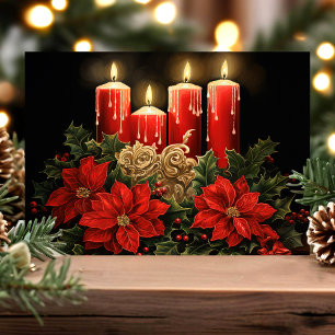 Festliche Weihnachtssterne und Kerzen Weihnachten