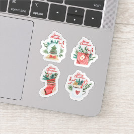 Festliche Weihnachtssticker-Sammlung Aufkleber