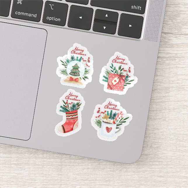 Festliche Weihnachtssticker-Sammlung Aufkleber (Detail)