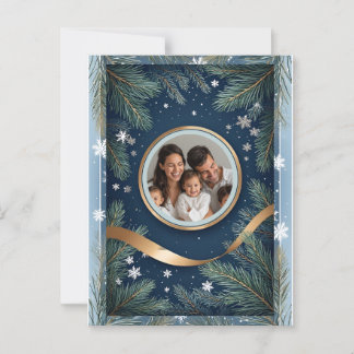 Festliche Weihnachtswinterszene Postkarte
