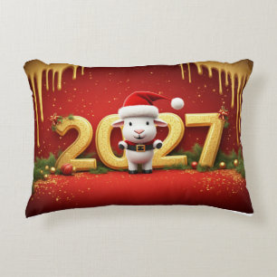Festliche Weihnachtsziege Cozy Weihnachtsgeschenk  Dekokissen
