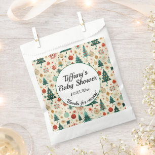 Festliche Winter Pattern Kinderdusche Geschenktütchen