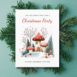 Festliche Winter-Wald Weihnachten Party Einladung<br><div class="desc">Festliche Winter Wonderland Weihnachten Postkarteneinladung. Für das Ehepaar oder die Familie,  die ein Weihnachtsfest im Party halten. Das Design zeichnet sich durch eine niedliche Aquarellwaldszene aus. Einfach auf der Vorder- und Rückseite mit Ihrer Textauswahl personalisiert.</div>