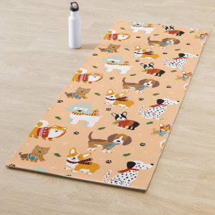 Festliche Winter Welpen-Schals Yogamatte