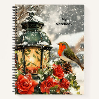 Festliche Winter Wonderland Szene Notizbuch