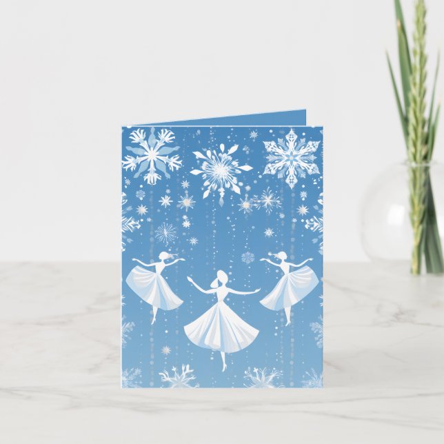 Festliche Winterballetwerbung Feiertagskarte (Vorderseite)