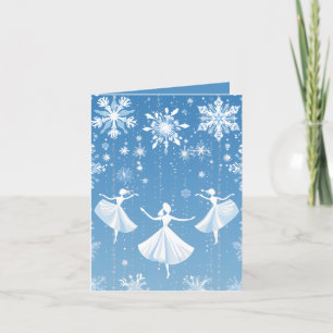 Festliche Winterballetwerbung Feiertagskarte