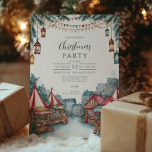 Festliche Winterferien Feiertagskarte