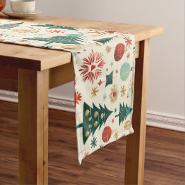 Festliche Winterferien-Muster Mittelgroßer Tischläufer