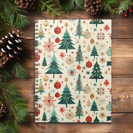 Festliche Winterferien-Muster Notizblock