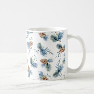 Festliche Winterkiefer und Evergreens Kaffeetasse