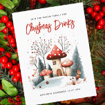Festliche Winterlandweiden - Einladung<br><div class="desc">Festliche Winter Wonderland Weihnachten Postkarteneinladung. Für das Ehepaar oder die Familie,  die ein Weihnachtsgetränk Party halten. Das Design zeichnet sich durch eine niedliche Aquarellwaldszene aus. Einfach auf der Vorder- und Rückseite mit Ihrer Textauswahl personalisiert.</div>