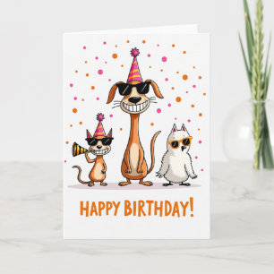 Festliche wunderliche Tiere Karte