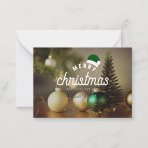 Festliche Wünsche: Weihnachts-Grußkarte Mitteilungskarte