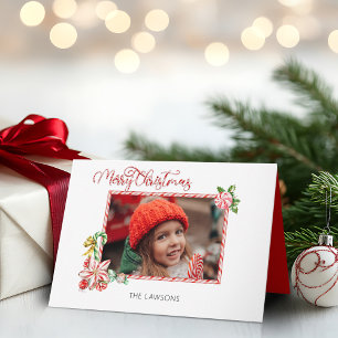 Festliche Zuckerstange Frohe Weihnachten Ein Foto