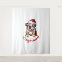 Festlicher Bulldog Frohe Weihnachten Klassischer T