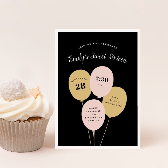 Festlicher Bunch | Einladung von 16 . Geburtstag (Von Creator hochgeladen)