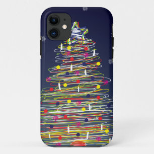 Festlicher bunter Weihnachtsbaum (fertigen Sie iPhone 11 Hülle