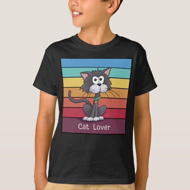 Festlicher Cat Lover T - Shirt (Vorderseite)