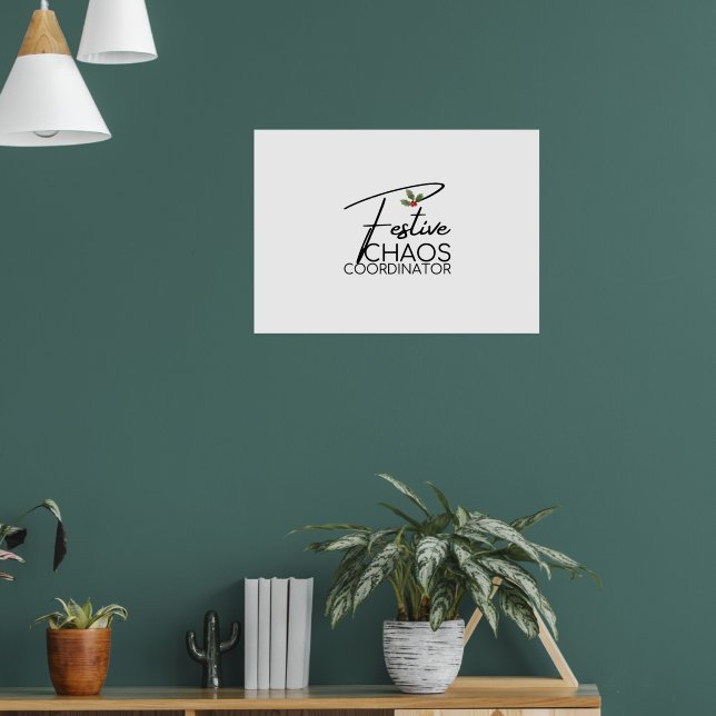 Festlicher Chaos-Koordinator | Elegantes Weihnacht Poster (Wohnzimmer 1)