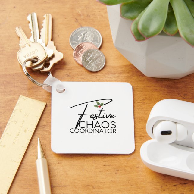 Festlicher Chaos-Koordinator | Elegantes Weihnacht Schlüsselanhänger (Schreibtisch)