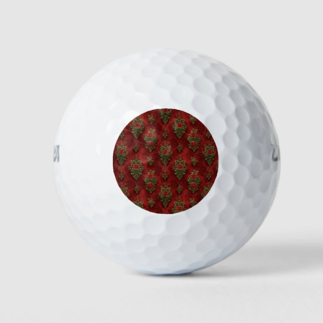 Festlicher Damast  Golfball (Vorderseite)