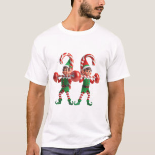Festlicher Elf Barbell Challenge Männer-T - Shirt
