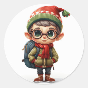 Festlicher Elf mit stilvollem Outfit Sticker