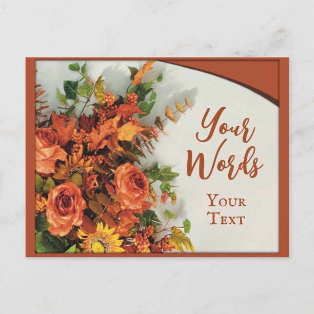 Festlicher Erntedank Postkarte (Vorderseite)