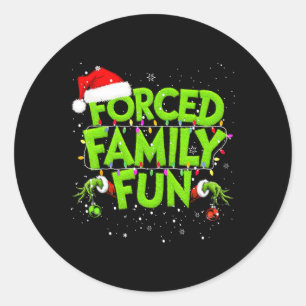 Festlicher Familienspass Weihnachts-Shirts passen  Runder Aufkleber