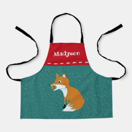 Festlicher Fox mit einem Weihnachtsgeschmack Perso Schürze