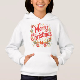 Festlicher „Frohe Weihnachten“ Feiertags-Kinderhoo Hoodie
