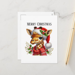 Festlicher Frohe Weihnachten Giraffe Dschungel