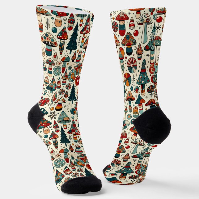 Festlicher Fungi Socken (Gewinkelt)