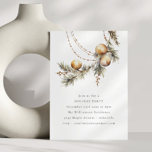 Festlicher goldener Girlanden-Weihnachtsfeier-Urla Einladung