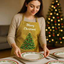 Festlicher goldener Glitter-Weihnachtsbaum-Feierpa