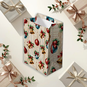 Festlicher goldener Glocken-Weihnachten Kleine Geschenktüte