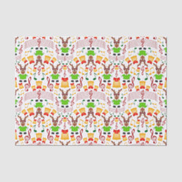 Festlicher Grüner und Gold Kasky Weihnachtsmann Seidenpapier