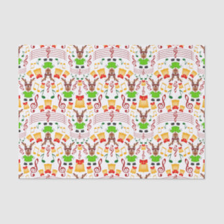 Festlicher Grüner und Gold Kasky Weihnachtsmann Seidenpapier