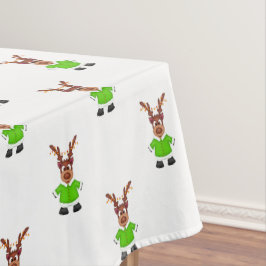 Festlicher Grüner und Gold Kasky Weihnachtsmann Tischdecke