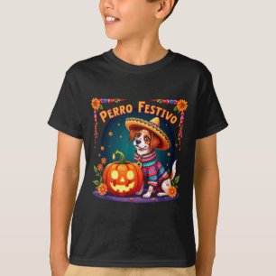 Festlicher Halloween-Hund T-Shirt