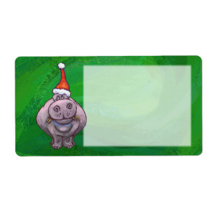 Festlicher Hippo auf Grün