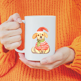 Festlicher Hund in der Sweater-Tasse Kaffeetasse