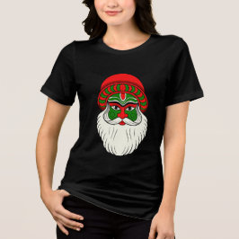 Festlicher indischer Weihnachtsmann-Druck Tri-Blend Shirt